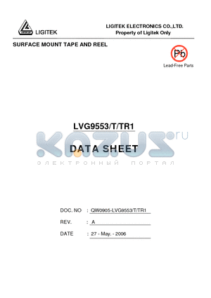 LVG9553-T-TR1 datasheet - SURFACE MOUNT TAPE AND REEL