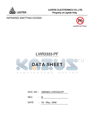LVIR3333-PF datasheet - INFRARED EMITTING DIODES
