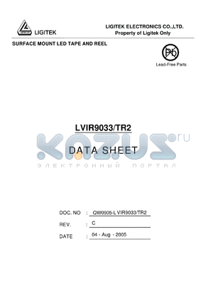 LVIR9033-TR2 datasheet - SURFACE MOUNT LED TAPE AND REEL