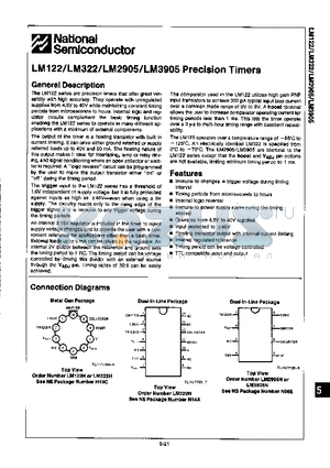 LM112H datasheet - Precision Timers