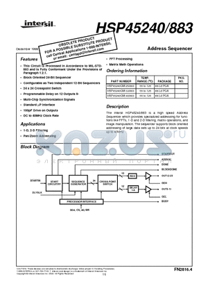 HSP45240GM-25 datasheet - Address Sequencer