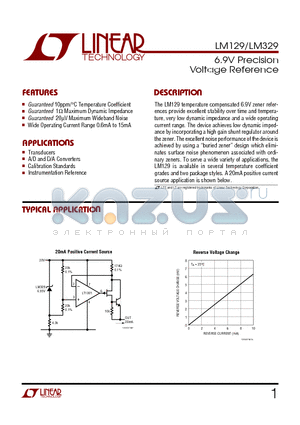 LM129CH datasheet - 6.9V Precision Voltage Reference