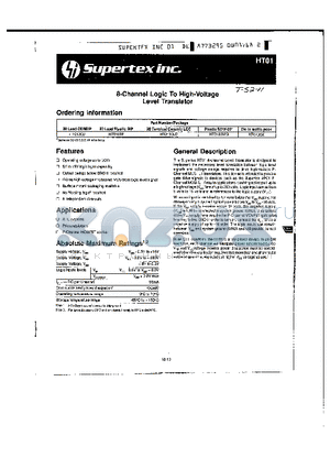 HT0130P datasheet - 8 - Channel Logic To High-Voltage Level Translator