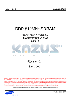 K4S511632C-KC/L1L datasheet - DDP 512Mbit SDRAM