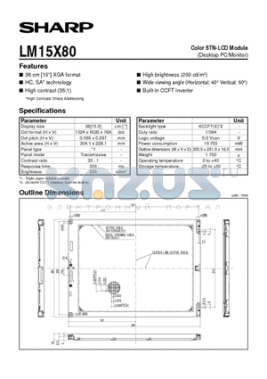 LM15X80 datasheet - Color STN-LCD Module(Desktop PC/Monitor)