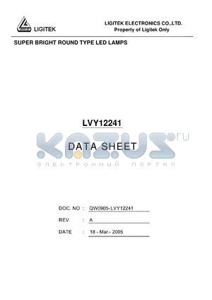 LVY12241 datasheet - SUPER BRIGHT ROUND TYPE LED LAMPS