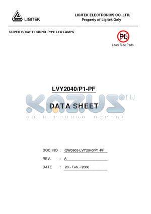 LVY2040-P1-PF datasheet - SUPER BRIGHT ROUND TYPE LED LAMPS