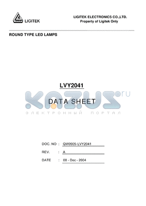 LVY2041 datasheet - ROUND TYPE LED LAMPS