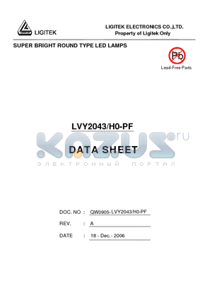 LVY2043-H0-PF datasheet - SUPER BRIGHT ROUND TYPE LED LAMPS