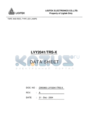 LVY2041/TRS-X datasheet - TAPE AND REEL TYPE LED LAMPS