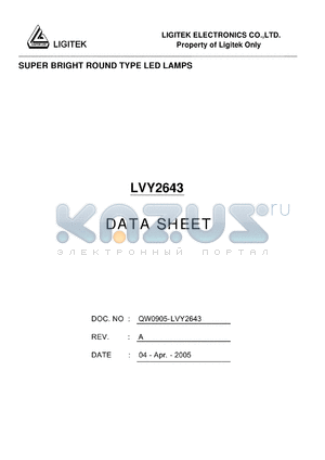 LVY2643 datasheet - SUPER BRIGHT ROUND TYPE LED LAMPS