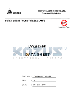 LVY2643-PF datasheet - SUPER BRIGHT ROUND TYPE LED LAMPS