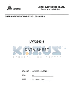 LVY2643-1 datasheet - SUPER BRIGHT ROUND TYPE LED LAMPS