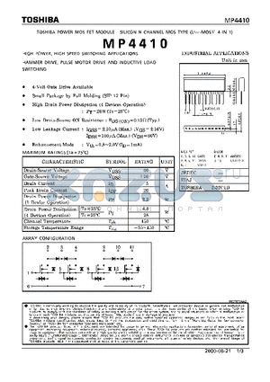 MP4410 datasheet - POWER MOS FET MODULE SILICON N CHANNEL MOS TYPE