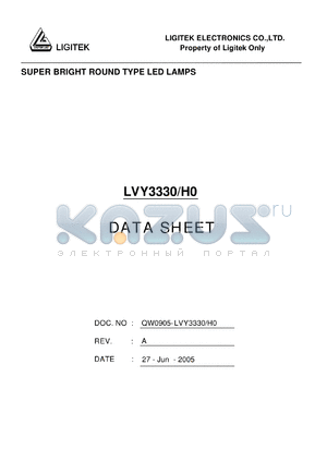 LVY3330-H0 datasheet - SUPER BRIGHT ROUND TYPE LED LAMPS