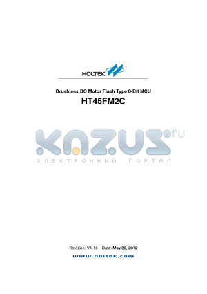 HT45FM2C datasheet - Brushless DC Motor Flash Type 8-Bit MCU