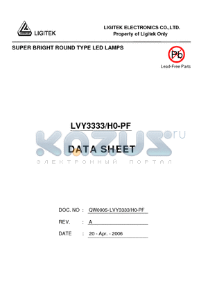 LVY3333-H0-PF datasheet - SUPER BRIGHT ROUND TYPE LED LAMPS