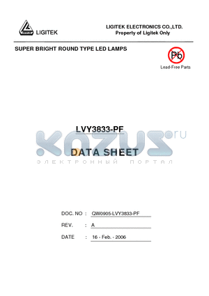 LVY3833-PF datasheet - SUPER BRIGHT ROUND TYPE LED LAMPS
