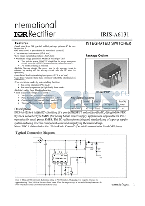 IRIS-A6131 datasheet - INTEGRATED SWITCHER