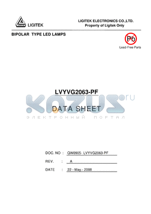 LVYVG2063-PF datasheet - BIPOLAR TYPE LED LAMPS