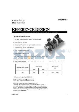 IRISMPS3 datasheet - International Rectifier ^233 Kansas Street El Segundo CA 90245 USA