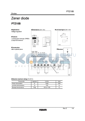 PTZ10B_1 datasheet - Zener diode
