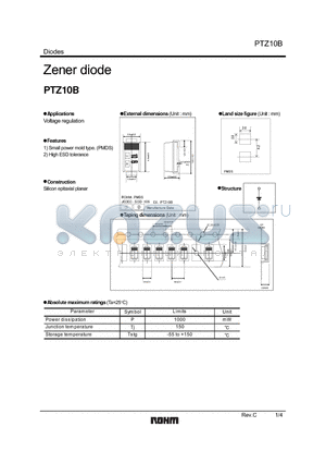 PTZ11B datasheet - Zener diode