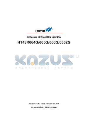 HT48R065G datasheet - Enhanced I/O Type MCU with OPA