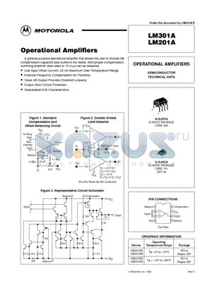 LM201AN datasheet - Operational Amplifiers