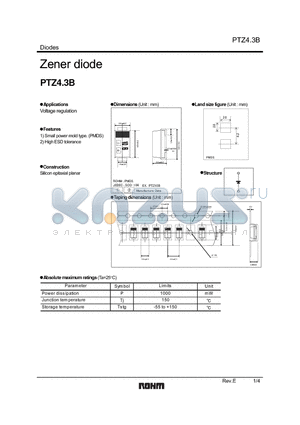 PTZ18B datasheet - Zener diode