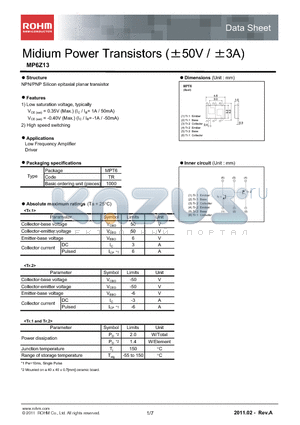 MP6Z13 datasheet - Midium Power Transistors
