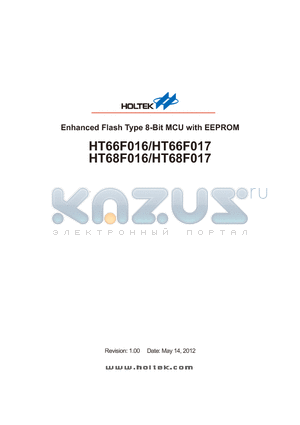 HT68F016 datasheet - Enhanced Flash Type 8-Bit MCU with EEPROM