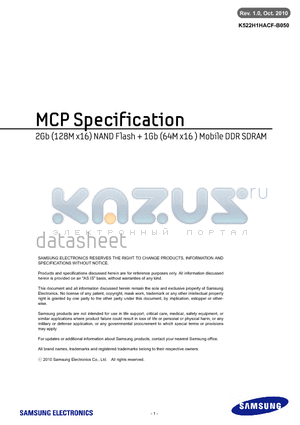 K522H1HACF-B050 datasheet - MCP Specification