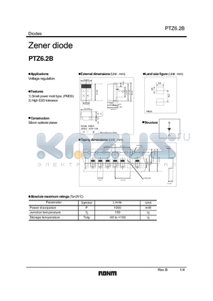 PTZ4.3B datasheet - Zener diode