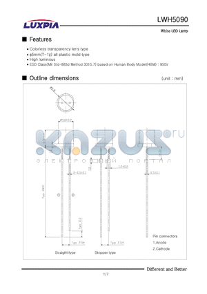 LWH5090 datasheet - White LED Lamp