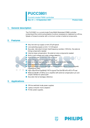 PUCC3801T datasheet - Current-mode PWM controller