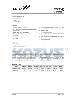 HT83XXX_07 datasheet - Q-Voice