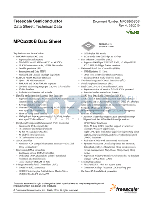 MPC5200B_10 datasheet - SDRAM/DDR Memory Controller