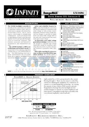 LX1686CPW datasheet - Digital Dimming CCFL Controller IC