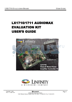 LX1710 datasheet - EVALUATION KIT