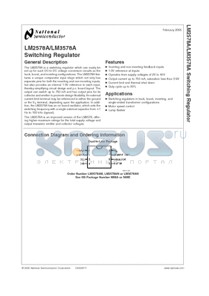 LM2578A datasheet - Switching Regulator