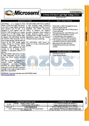 LX23108ALILQ datasheet - 8 Ports LED Back Light High Voltage Driver