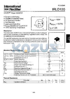 IRLD120 datasheet - POWER MOSFET