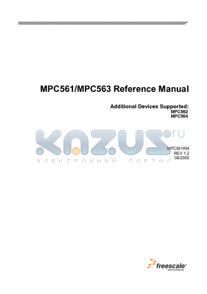 MPC563MZP66 datasheet - Reference Manual