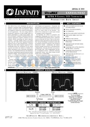 LX5112CDP datasheet - ULTRA 9 - CHANNEL SCSI TERMINATOR