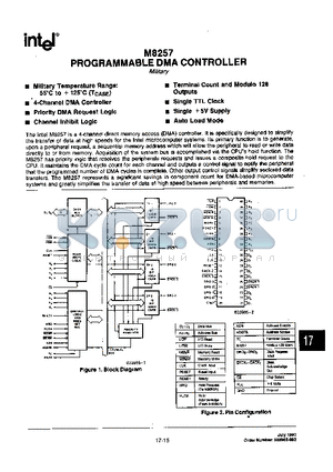 P8257 datasheet - PROGRAMMABLE DMA CONTROLLER