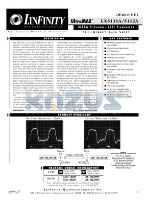 LX5112A datasheet - ULT RA 9 - CHANNEL SCSI  TERMINATOR