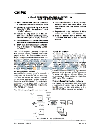 P82C436 datasheet - ENHANCED GRAPHICS CONTROLLER / BUS INTERFACE