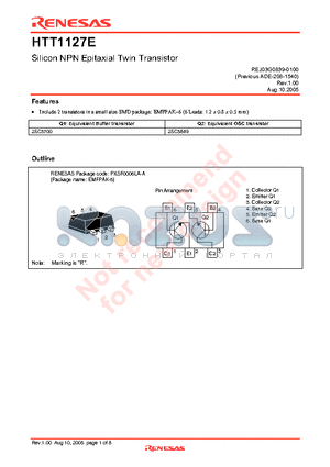 HTT1127ERTL-E datasheet - Silicon NPN Epitaxial Twin Transistor