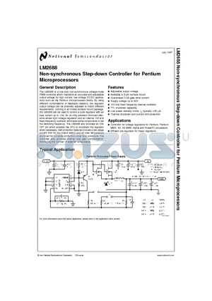 LM2688M-ADJ datasheet - Non-synchronous Step-down Controller for Pentium Microprocessors